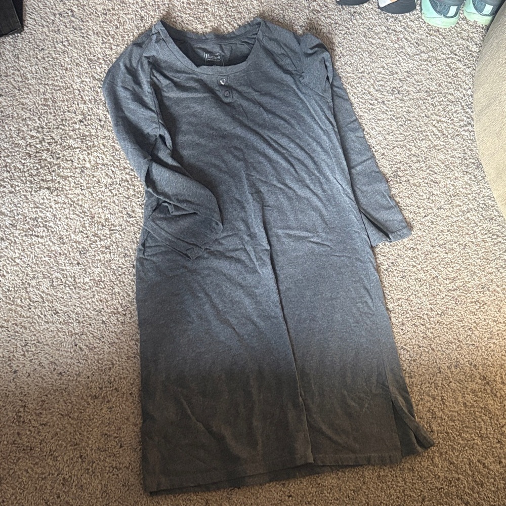 Hanes Charcoal Long Sleeve Top